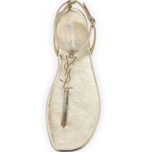YSL Gold Thong Sandal